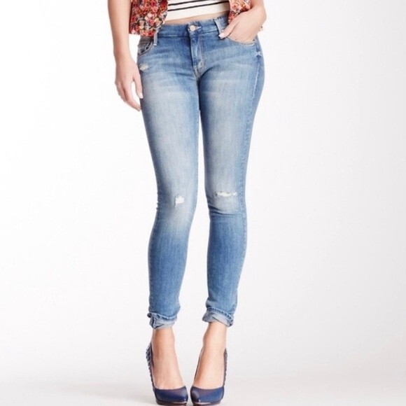 MOTHER High Waisted Looker Distressed Jeans Whole Lotta Trouble women's size 26